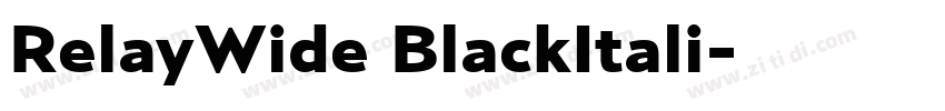 RelayWide BlackItali字体转换